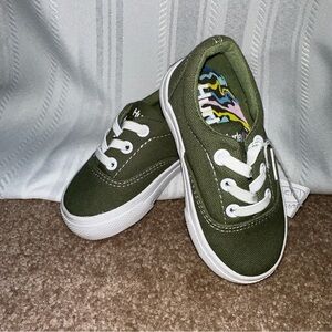 Hurley Olive Green Toddler 6 Sneakers Shoes No Tie